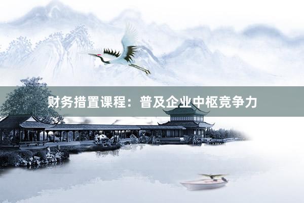财务措置课程：普及企业中枢竞争力